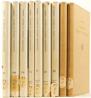 Bild des Verkufers fr Studies in ancient technology. Complete in 9 volumes. zum Verkauf von Antiquariaat Isis
