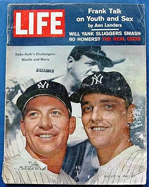 LIFE magazine Aug 18, 1961 MANTLE-MARIS COVER