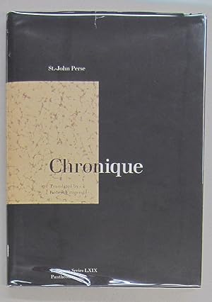 Seller image for CHRONIQUE : BILINGUAL EDITION; Bollingen Series LXIX for sale by Midway Book Store (ABAA)