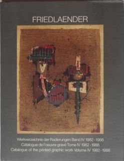 Bild des Verkufers fr Friedlaender; Teil: Bd. 4., 1982 - 1988 zum Verkauf von Antiquariat im Schloss
