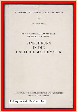 Imagen del vendedor de Einfhrung in die endliche Mathematik. a la venta por Antiquariat Basler Tor