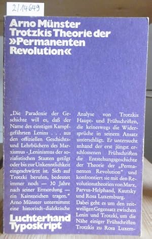 Bild des Verkufers fr Trotzkis Theorie der "Permanenten Revolution". zum Verkauf von Versandantiquariat Trffelschwein