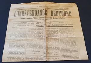 L'indépendance Bretonne - Journal catholique , politique , littéraire , commercial , maritime & a...