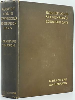 Seller image for Robert Louis Stevenson's Edinburgh Days for sale by Uncharted Books