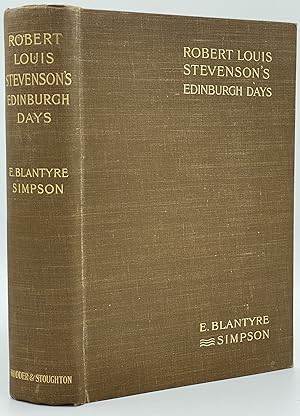 Seller image for Robert Louis Stevenson's Edinburgh Days for sale by Uncharted Books