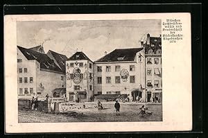 Bild des Verkufers fr Knstler-Ansichtskarte Mnchen, Hochbrckenmhle und Bruderschaft der Bckerknechte zum Verkauf von Bartko-Reher