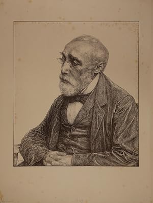 Bild des Verkufers fr Josef Israels. Portrait. Brustfigur nach halblinks. Original-Lithographie, zum Verkauf von Antiquariat  Braun