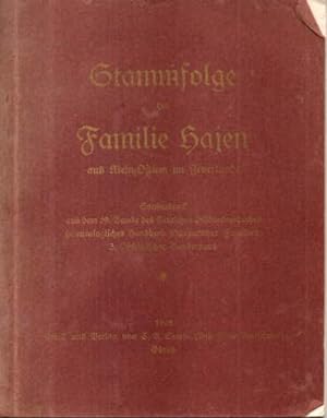 Deutsches Geschlechterbuch. (Genealogisches Handbuch Bürgerlicher Familien). Stammfolge der Famil...