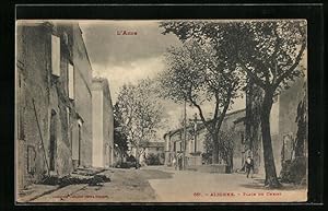Carte postale Alzonne, Place du Christ