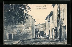 Carte postale Ornaisons, Avenue de Lézignan