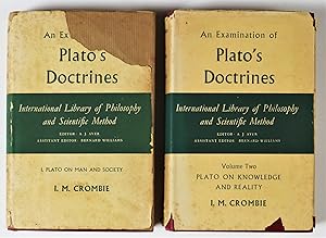 Seller image for An Examination of Plato's Doctrines Volume I Plato on Man and Society Volume II Plato on Knowledge and Reality Complete Set 1st Edition 1962/1963 for sale by Gotcha By The Books