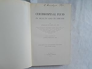 Imagen del vendedor de Cerebrospinal Fluid in Health and in Disease. With a foreword by Ludvig hektoen, M. D. a la venta por Librera "Franz Kafka" Mxico.