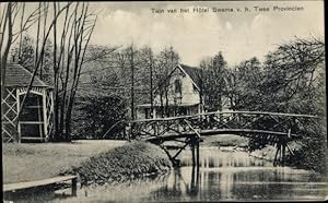 Ansichtskarte / Postkarte Eelde Drenthe Niederlande, Tuin van het Hotel Swama v. h. Twee Provincien