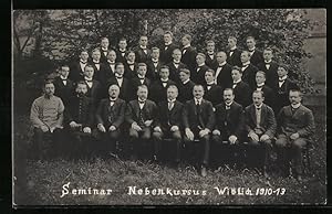 Foto-Ansichtskarte Wittlich, Gruppenfoto Seminar Nebenkursus 1910-13