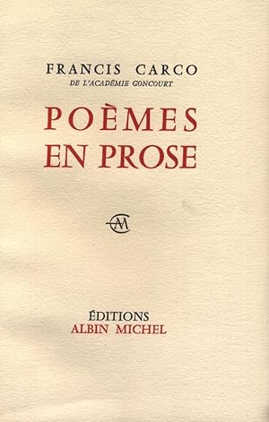 Poèmes en prose.