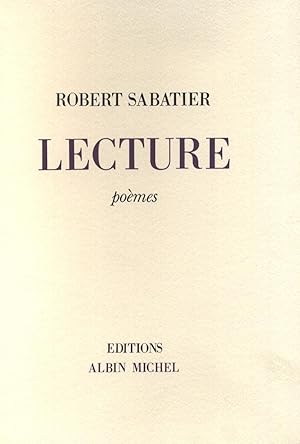 Lecture : poèmes.