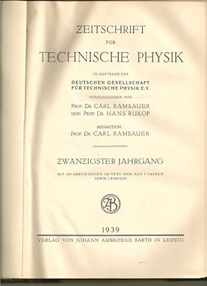 Zeitschrift für technische Physik im Auftrage der Deutschen Gesellschaft für technische Physik e....