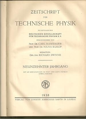 Zeitschrift für technische Physik im Auftrage der Deutschen Gesellschaft für technische Physik e....