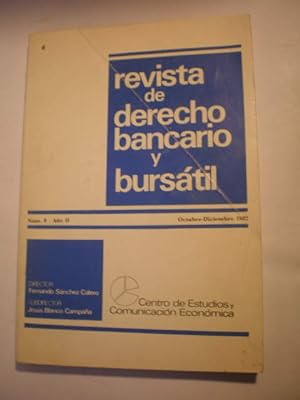 Imagen del vendedor de Revista de derecho bancario y burstil Num. 8 - Octubre Diciembre 1982 a la venta por Librera Antonio Azorn
