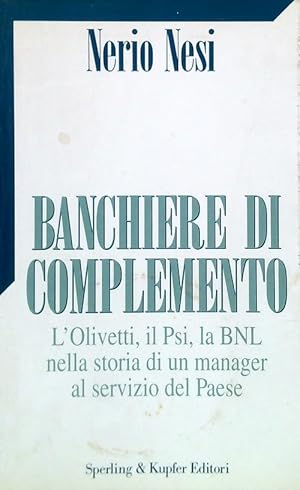 Bild des Verkufers fr Banchiere di complemento zum Verkauf von Librodifaccia
