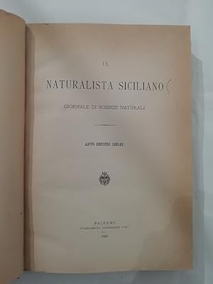 Il naturalista siciliano. Giornale di Scienze naturali. Anno secondo 1882-83
