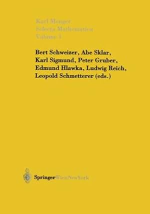 Bild des Verkufers fr Selecta Mathematica: Volume 1 (German and English Edition) by Menger, Karl [Hardcover ] zum Verkauf von booksXpress