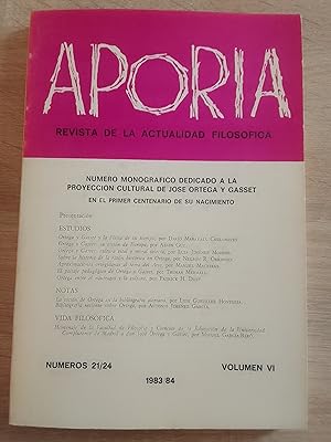 Aporia. Revista de actualidad filosófica nº 21-24