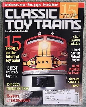 Imagen del vendedor de Classic Toy Trains November 2002 a la venta por Argyl Houser, Bookseller