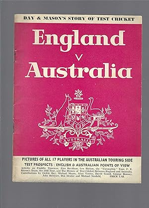Bild des Verkufers fr Day & Mason's Story of Test Cricket - England v Australia [1953] zum Verkauf von Carvid Books
