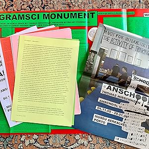 Thomas Hirschhorn ephemera and photocopy materials from: Anschool II; and Gramsci Monument