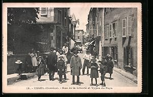 Seller image for Carte postale Ussel, Rue de la Libert et Types du Pays for sale by Bartko-Reher