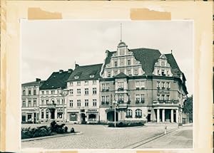 Foto Bialogard Belgard Pommern, Marktplatz, Rathaus, Sparkasse, Geschäfte, Zigarrenhandlung