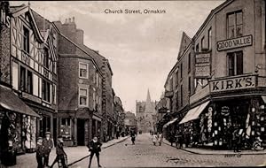 Ansichtskarte / Postkarte Ormskirk North West England, Church Street, Geschäfte, Kirk's