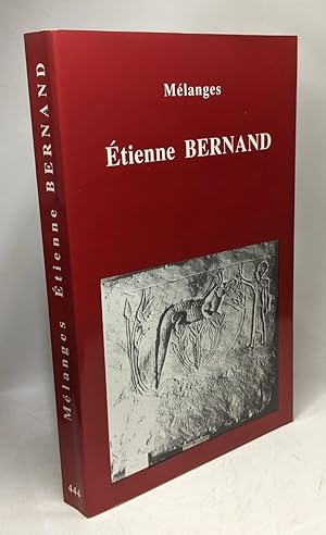 Seller image for Mlanges: Etienne Bernand for sale by crealivres