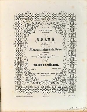 Bild des Verkufers fr Valse brillante sur les Mousquetaires de la Reine de F. Halvy pour piano zum Verkauf von Paul van Kuik Antiquarian Music
