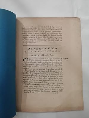 Observations sur les figues [estratto da Histoire de l'Académie Royale des Sciences Année MDCCXII...
