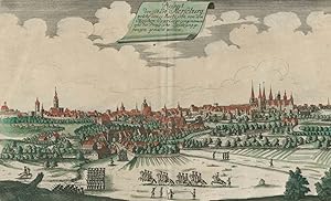 Merseburg, Gesamtansicht , Merseburg. - Gesamtansicht. - "Prospect der Stadt Merseburg (.)".