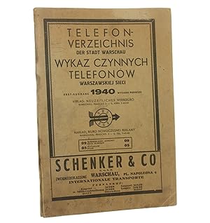 Telefon-Verzeichnis der Stadt Warschau. Wykaz czynnych telefonów warszawskiej sieci 1940