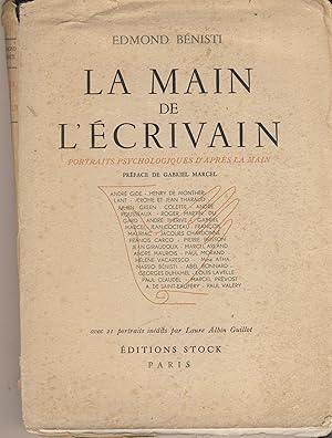 Imagen del vendedor de La main de l'crivain - portraits psychologiques d'aprs la main - ditions stock - Paris 1939 a la venta por Librairie Marco Polo