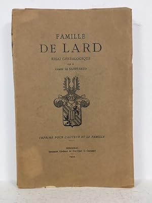 Seller image for Famille de LARD. Essai gnalogique. for sale by Librairie Le Trait d'Union sarl.