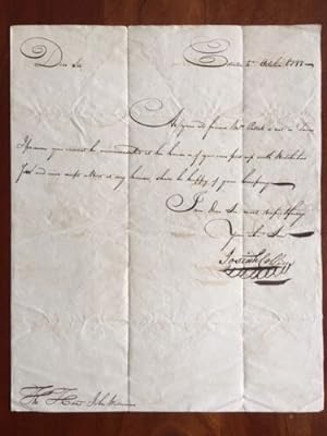 1797 Josiah COLLINS Letter, Edenton, NORTH CAROLINA Merchant, Federalist NC