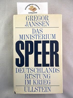 Seller image for Das Ministerium Speer : Deutschlands Rstung im Krieg. for sale by Chiemgauer Internet Antiquariat GbR