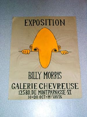 Affiche Morris Billy Handmade Galerie Chevreuse Exposition Circa 1960