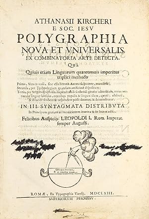 Polygraphia nova et universalis ex combinatoria arte detecta qua quivis etiam linguarum quantumui...