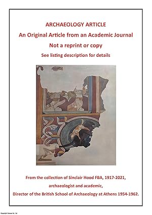 Seller image for The Art of Building in Late Cycladic Akrotiri, Thera. English summary of PhD Thesis (in Greek), National Polytechnic University of Athens, 1988. 1988. for sale by Cosmo Books