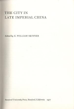 Image du vendeur pour The city in late imperial China mis en vente par JP Livres