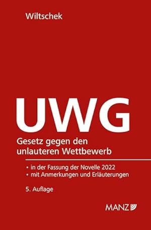 Immagine del venditore per UWG Gesetz gegen den unlauteren Wettbewerb venduto da AHA-BUCH GmbH