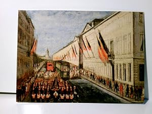 Image du vendeur pour Belgien. 21 juillet rue Royale ( 1969 ). Alte Ansichtskarte / Knstlerkarte von Taf Wallet farbig, gel.1982. Militrparade. mis en vente par ABC Versand e.K.