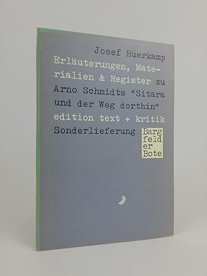 Bild des Verkufers fr Register zu Arno Schmidts "Sitara und der Weg dorthin" zum Verkauf von ANTIQUARIAT Franke BRUDDENBOOKS