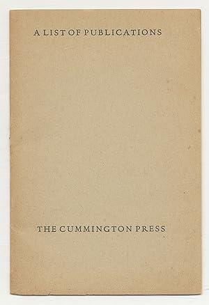 Image du vendeur pour [Original Publisher's Catalogue]: A List of Publications: The Cummington Press mis en vente par Between the Covers-Rare Books, Inc. ABAA